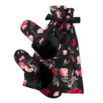 Victoria’s Secret „Black:Bright Cherry Holiday Floral” šlepetės
