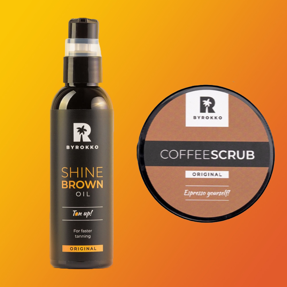 „Shine Brown Oil&Coffee Scrub” rinkinys