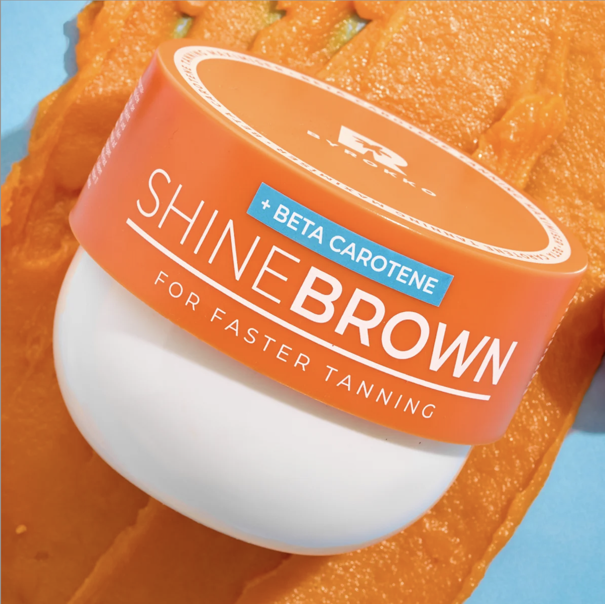 „Shine Brown Beta Carotene” įdegio kremas su beta karotenu