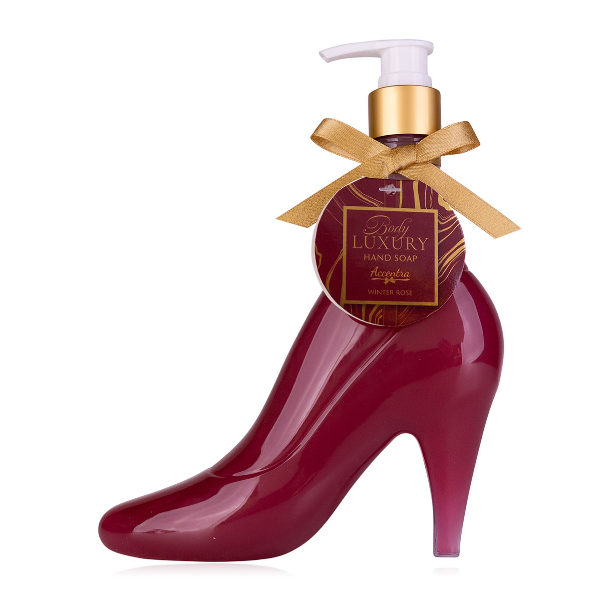 „Red Heel” rankų muilas batelio formos įpakavime (300ml).jpg