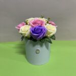 Muilo gėlių puokštė „Pastelinė”