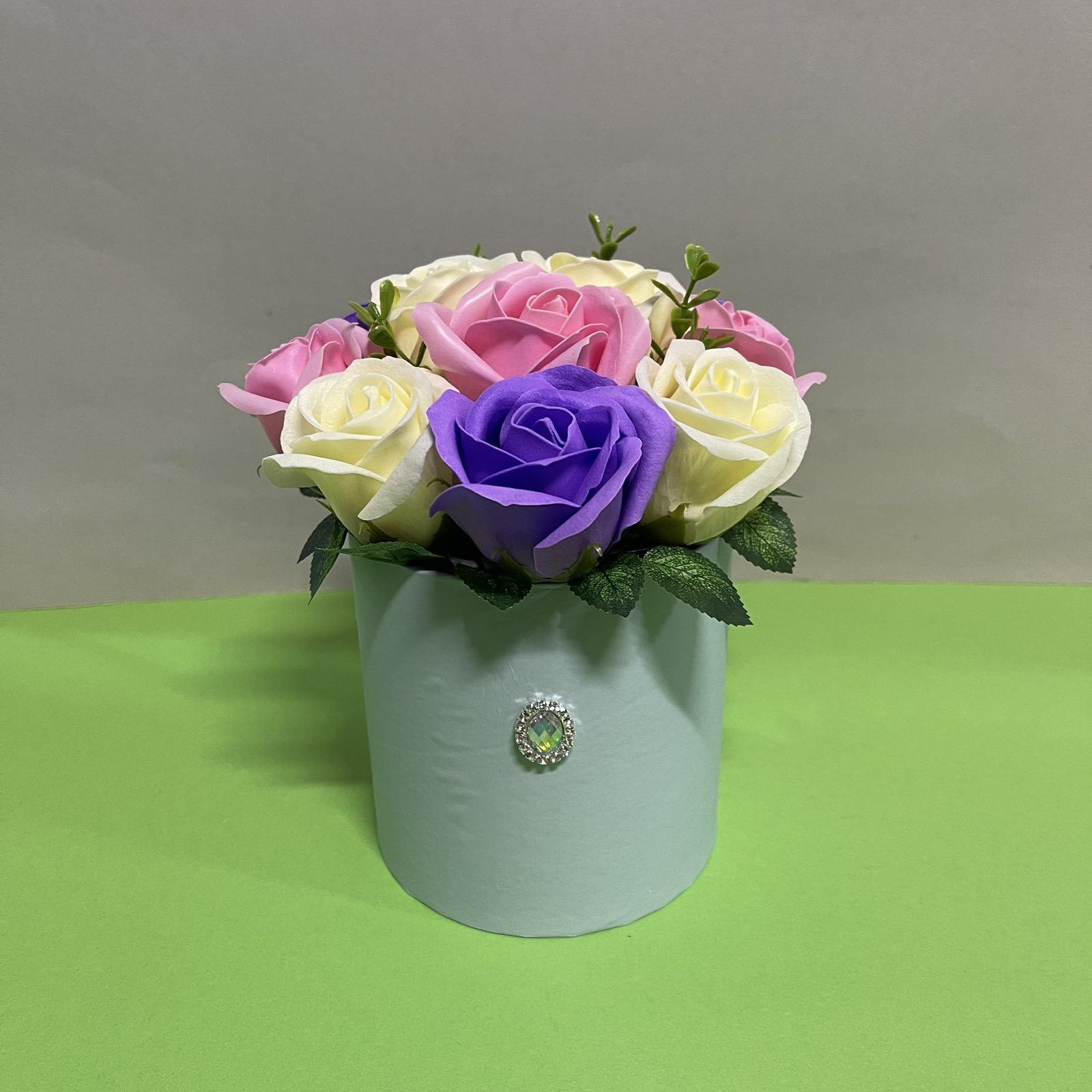 Muilo gėlių puokštė „Pastelinė”