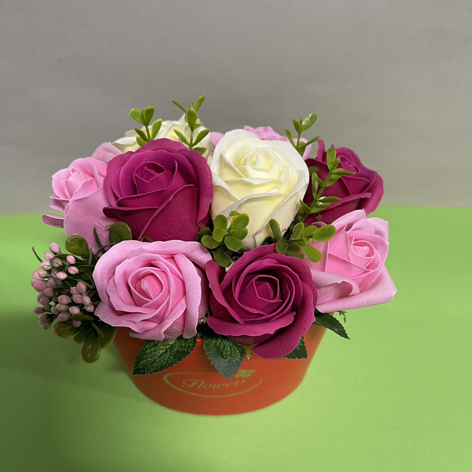 Muilo gėlių puokštė „Raudonas laivelis”-14