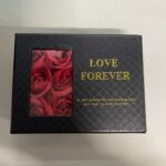 Muilo gėlių dėžutė „Love Forever” su išskirtiniu pakabuku (juoda)-2