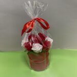 Muilo gėlių puokštė „Raudona dėžutė”