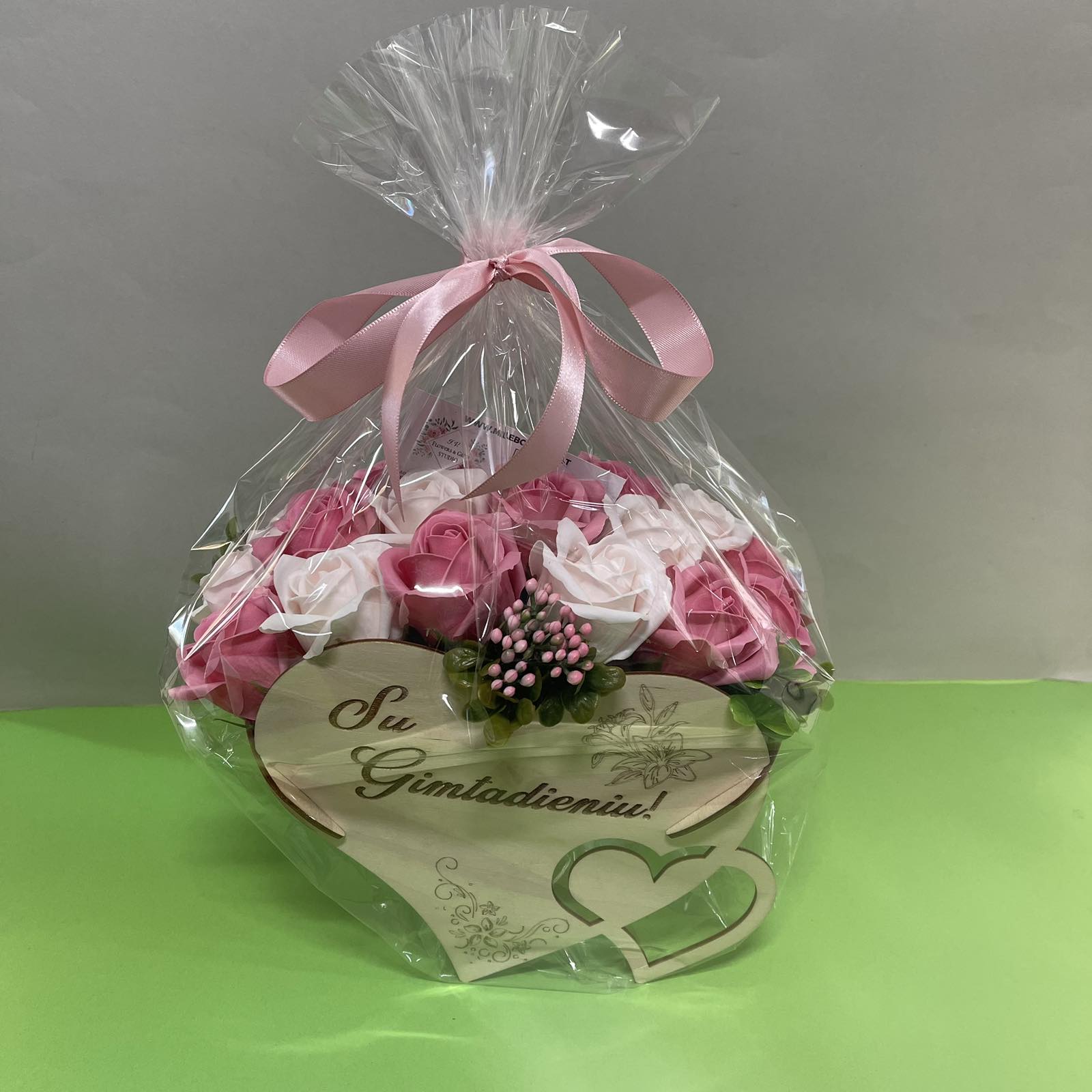 Muilo gėlių puokštė „Su gimtadieniu”-11